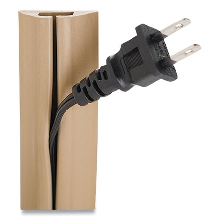 UT WIRE Compact Cord Protector and Concealer, 1.6" x 5 ft, Beige UTW-CPM5-BG